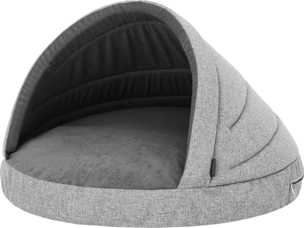 Divano per Animali 90x60: Cuccia a Grotta Anti-Stress Grigio R2