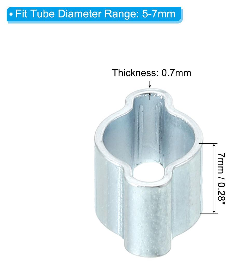 30 Stš¹ck Doppelohr Schlauchschellen, Einstellbare 2-Ohr Schlauchschellen ? 5-7mm, Verzinkter Zweiohrschellen, Schlauch Klemmplatten fš¹r Fule ...