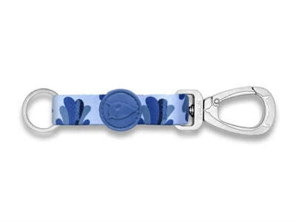 Porte-clés en câble recyclé Morso bleu : l'accroche-clés robuste chic
