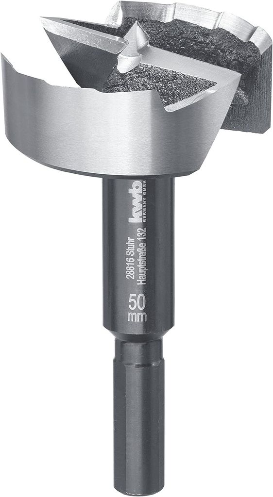 kwb SPEED Forstnerbohrer ø 50 mm aus vergütetem Spezialstahl mit präzisem Wellenschliff, Zentrierspitze, optimal geschärften sowie gehärteten ...