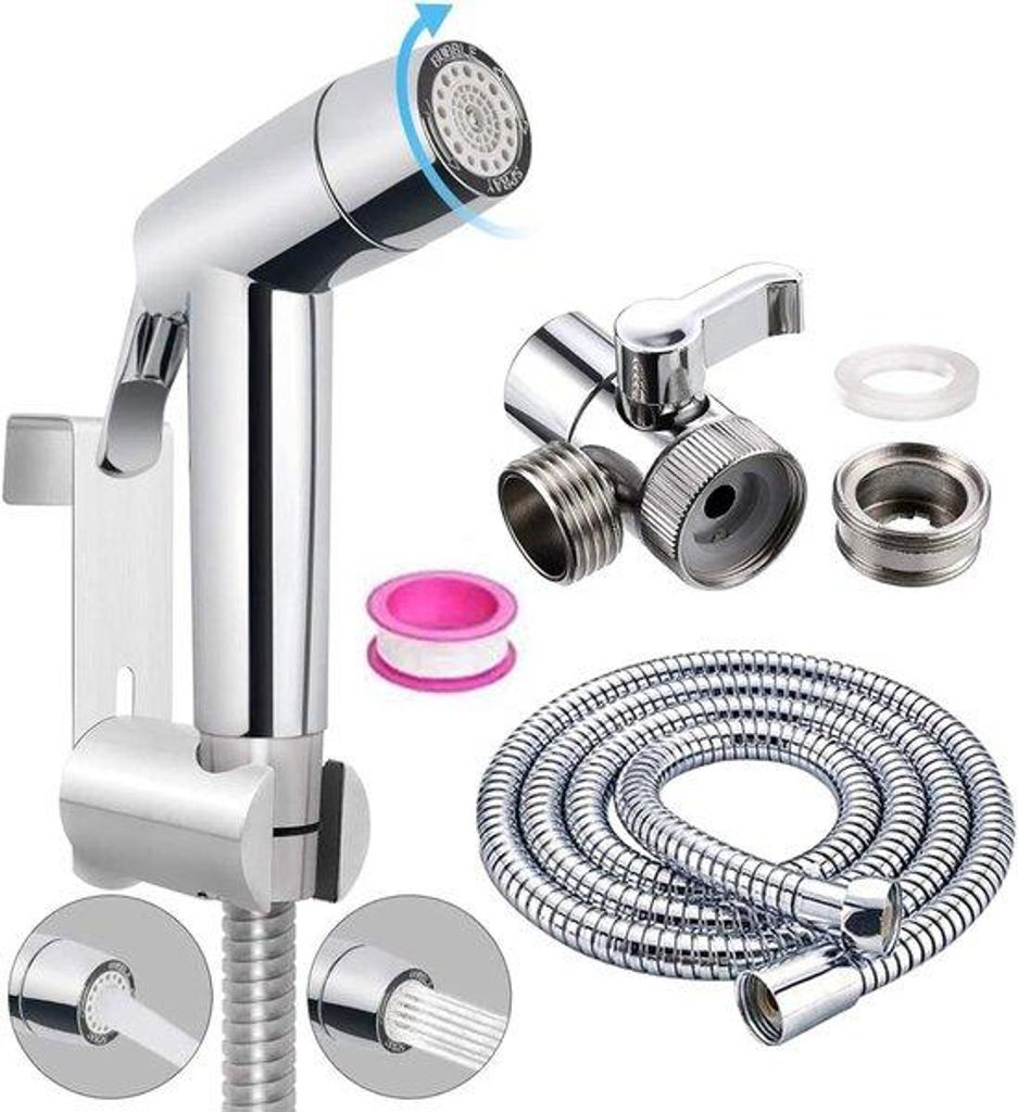 Ensemble bidet-douchette-WC avec deux flexibles de douche, Image du produit 