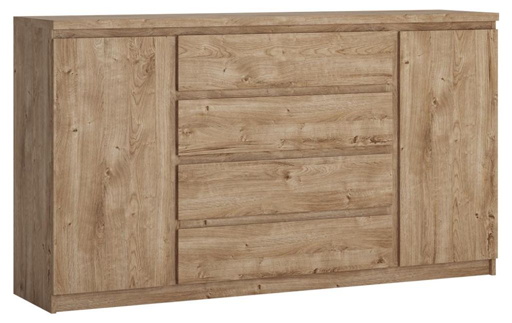 Sideboard 165,4cm in Eiche Nb. mit 4 Schubladen und 1 Tür FORTALEZA-129, B/H/T ca. 165,4/92,9/40 cm