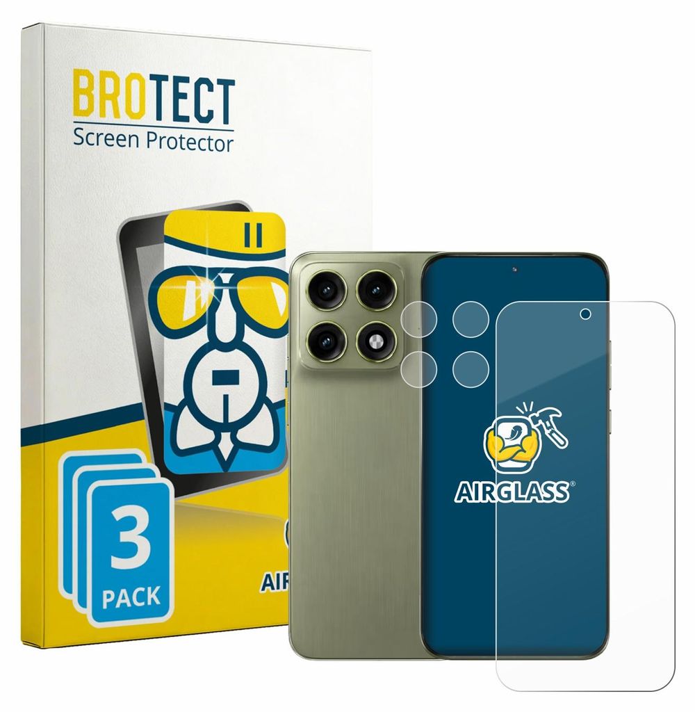 3x BROTECT Schutzglas für Motorola Edge 70 Pro (Display+Kamera) Schutzfolie Panzer Folie Glas Display Schutz klar