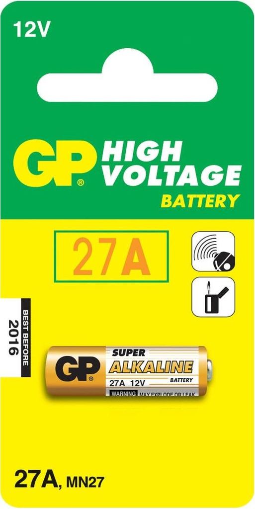 GP Batteries High Voltage 27A Batteria monouso Alcalino Immagine del prodotto 
