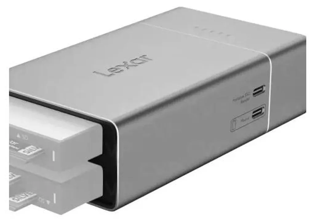 Station Lexar Workflow Go boîtier portable 2 modules avec port USB-C