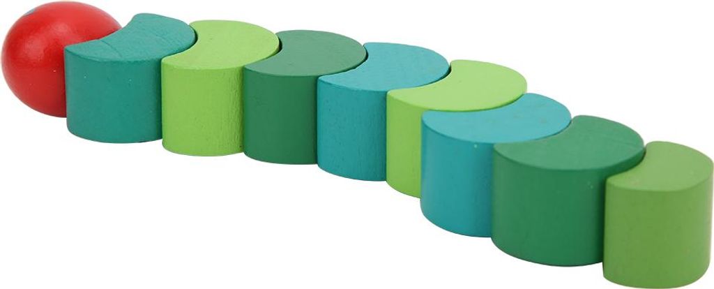 5PCS Kinder Holz Wurm Spielzeug Hungrige Raupe Früherziehung Blöcke