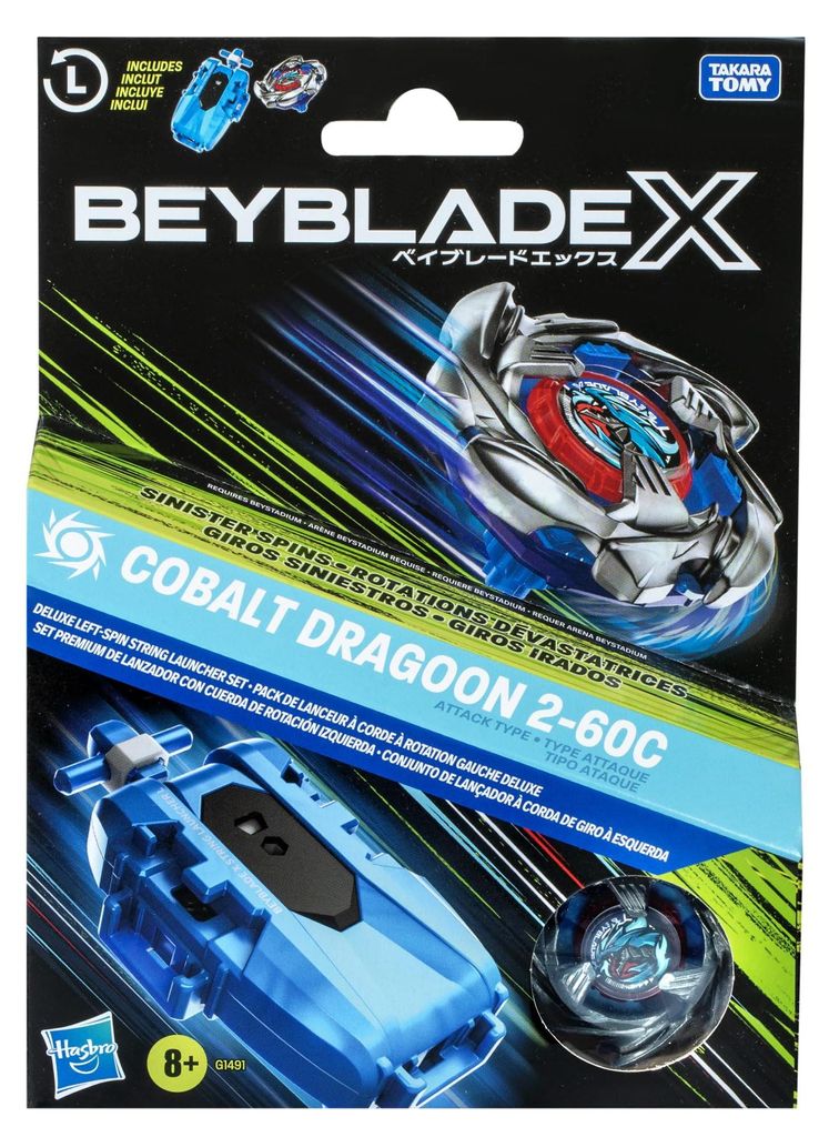 Beyblade Zestaw X Cobalt Dragoon 2-60C Deluxe z wyrzutnią, Zdjęcie produktu 