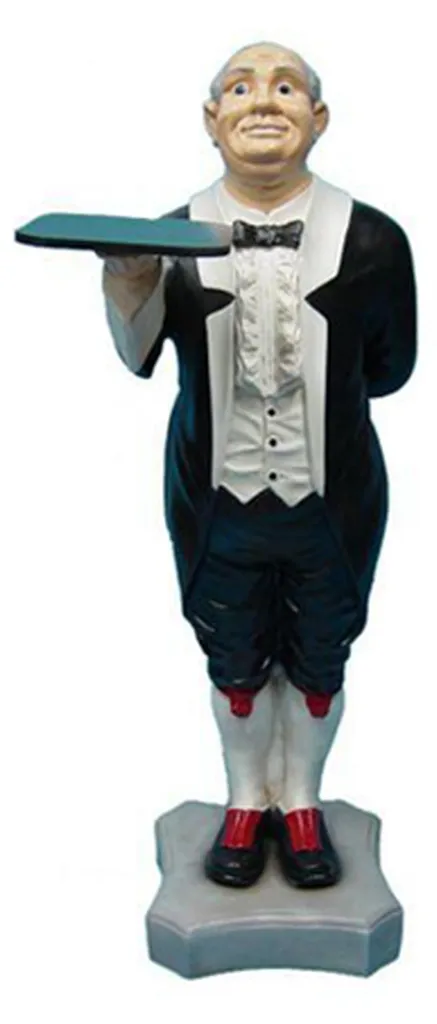 Statue Majordome 110cm : Décoration Accueil Originale pour Commerce