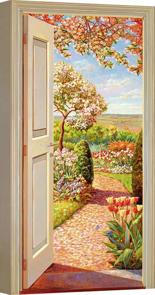 Tableau sur toile Andrea Del Missier Porte du Jardin 70x35 cm déco