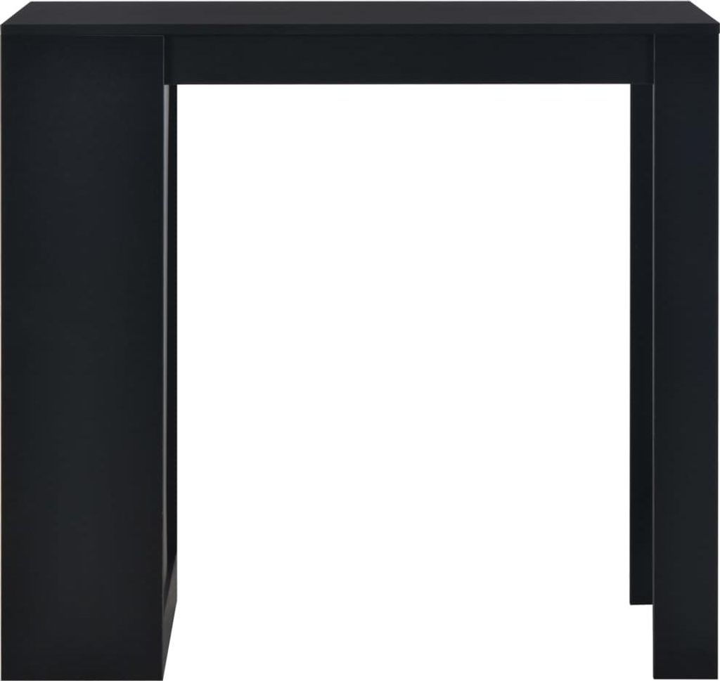 vidaXL Barový stôl s policou čierny 110 x 50 x 103 cm Obrázok produktu 