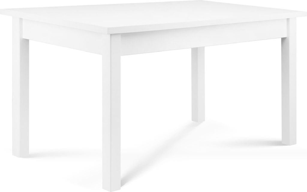 Konsimo Esstisch Esszimmertisch Küchentisch rechteckig "CENARE", Weiß, Buchenholz/Laminat, Modern, 160-200x78x90 cm