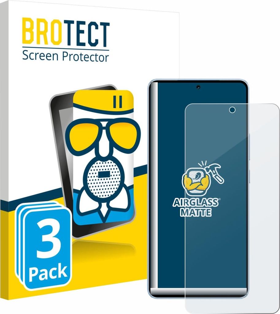 3x BROTECT Entspiegelungs Schutzglas für Vivo iQOO Neo 11 Schutzfolie Panzer Folie Glas Display Schutz matt