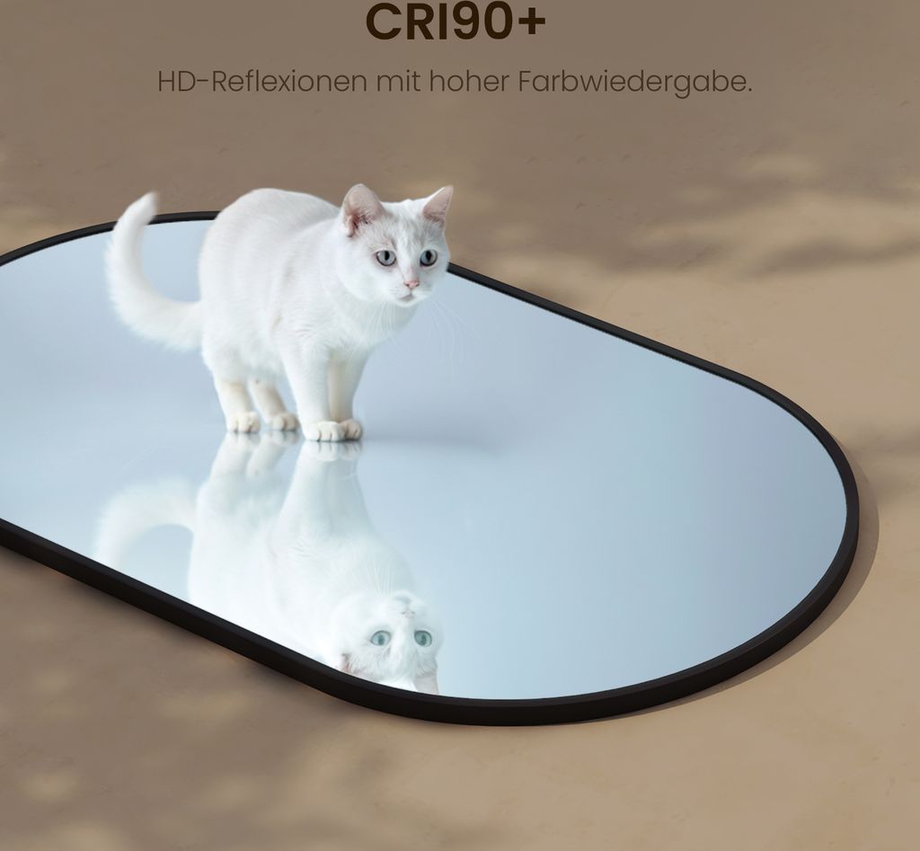 EMKE nástenné zrkadlo 60 x 80 cm oválne zrkadlo čierny rám Obrázok produktu 4