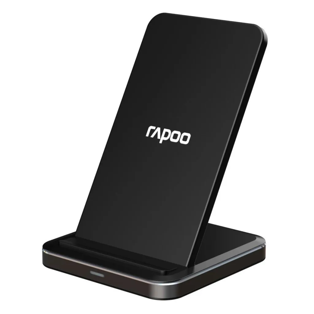 Chargeur double QI Rapoo XC220 avec recharge rapide 10W coloris Noir