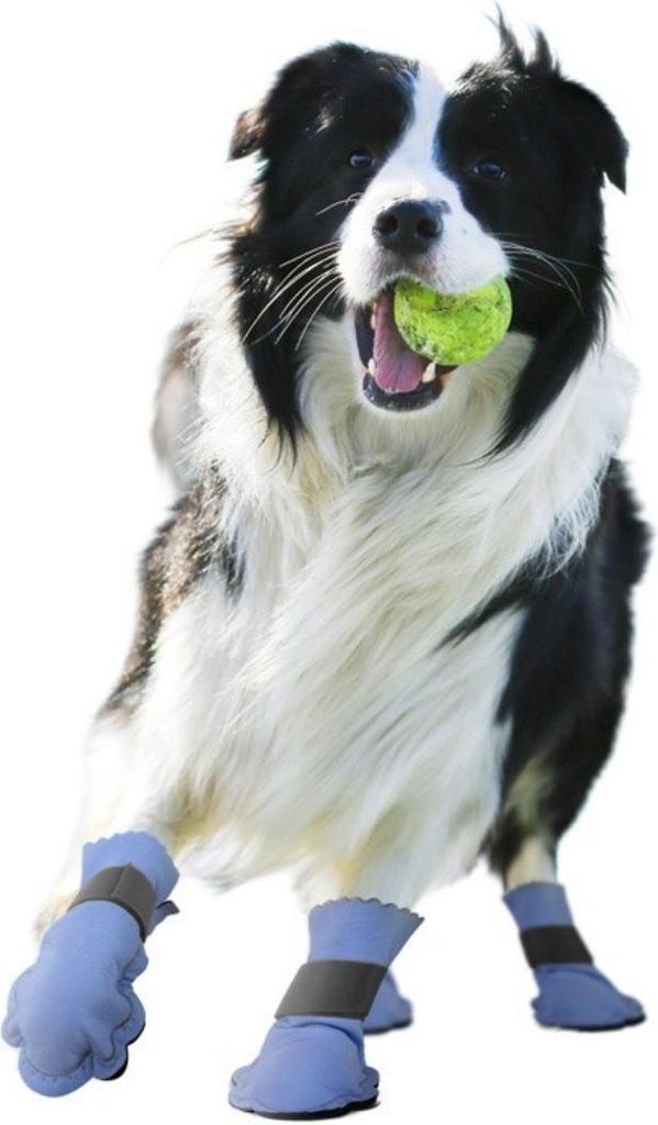 INF Warme Hundeschuhe für Winter - 4er Set, Rutschfest & Pfotenschutz Klein