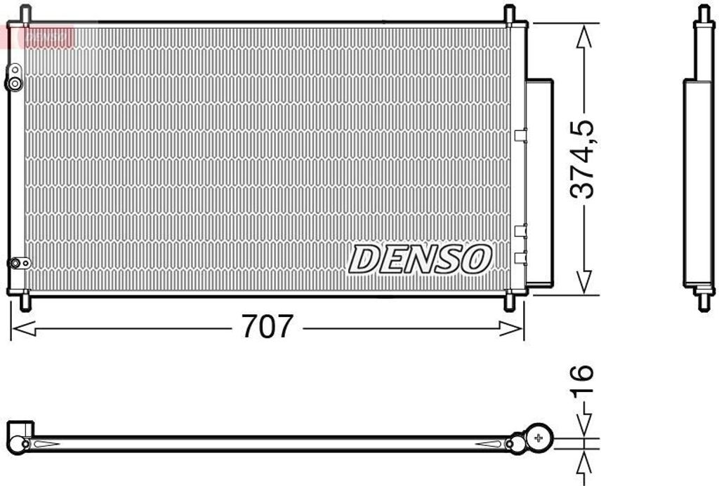 DENSO DCN40025 - OE 80110TV0E01 Klimakondensator mit Trockner für Civic IX