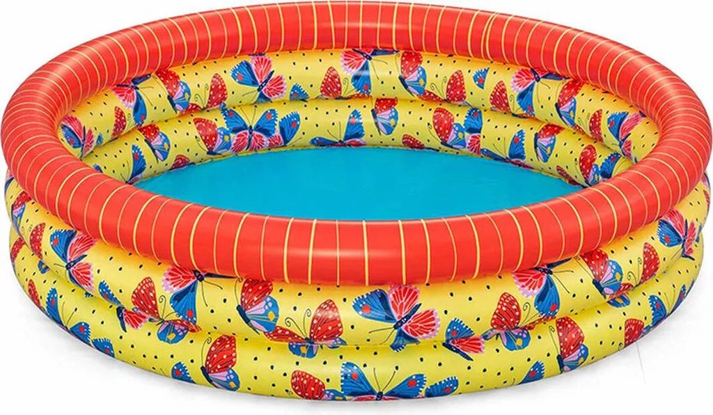 Piscine Gonflable pour Enfant Bestway Ronde à Motif Papillon 168 cm