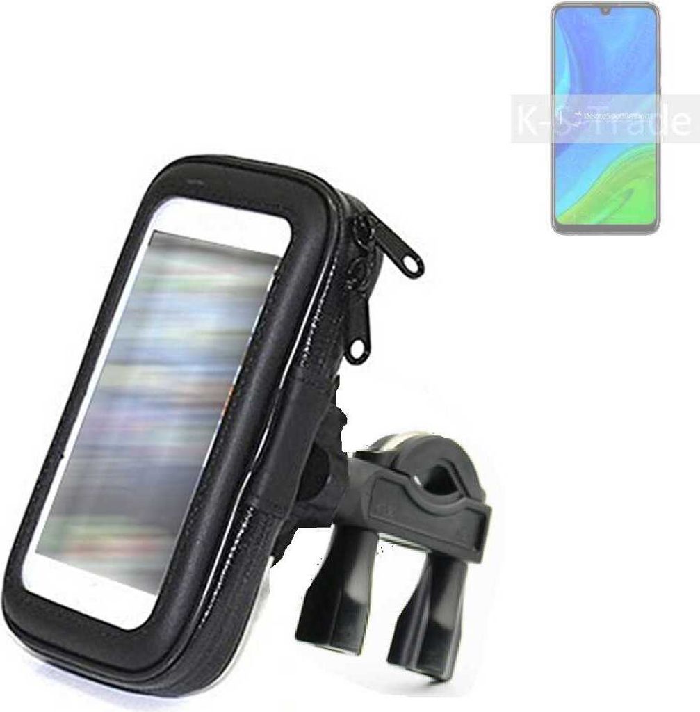 K-S-Trade Fahrrad-Halterung kompatibel mit Huawei P Smart 2020 Handy-Halterung Halter Lenkstange Fahrradhalterung Motorrad Bike Mount Wasserabweisend