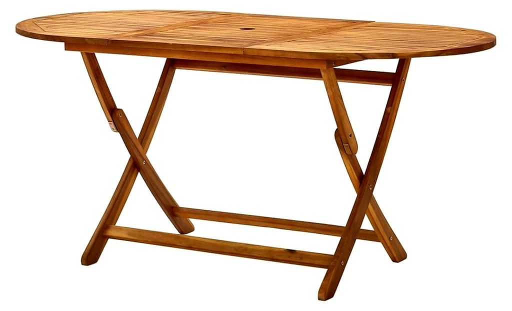 Klappbarer Gartentisch aus Akazienholz, 160x85x75 cm