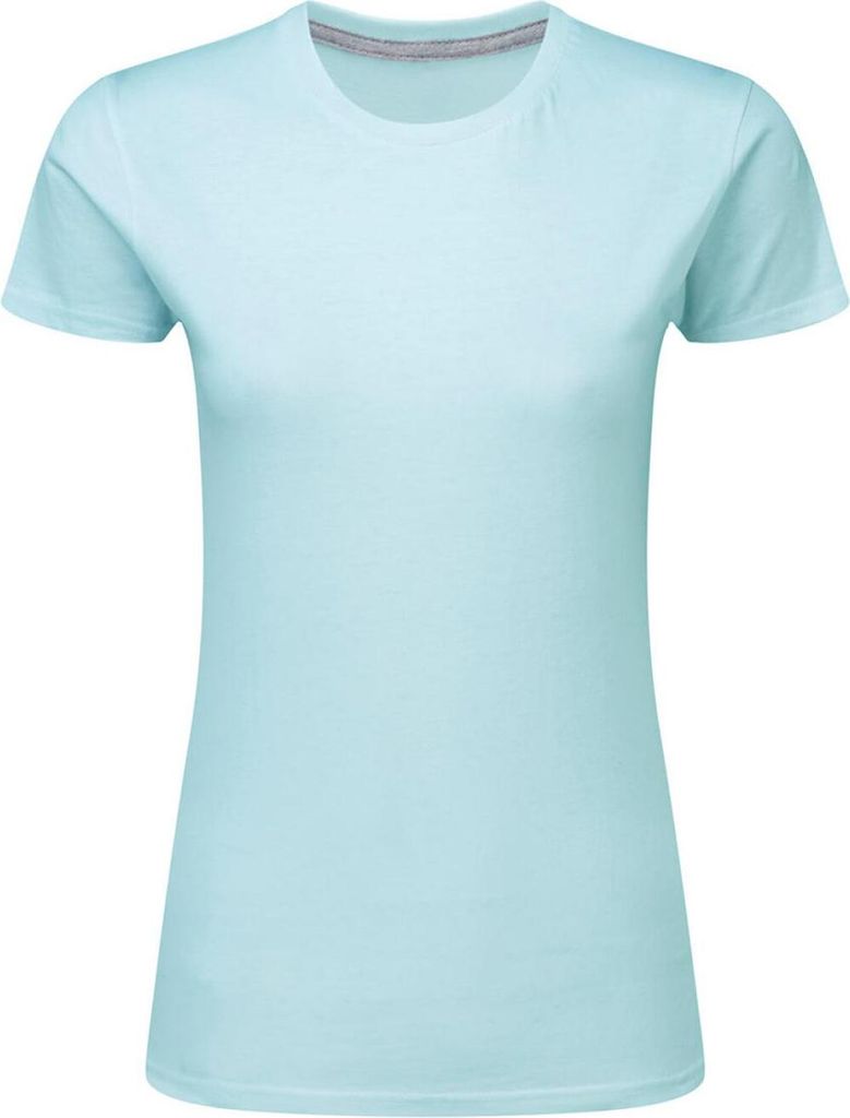 SG SGTee F | Ladies' Perfect Print Tagless Tee - Damen T-Shirt - Farbe: Angel Blue - Größe: XS