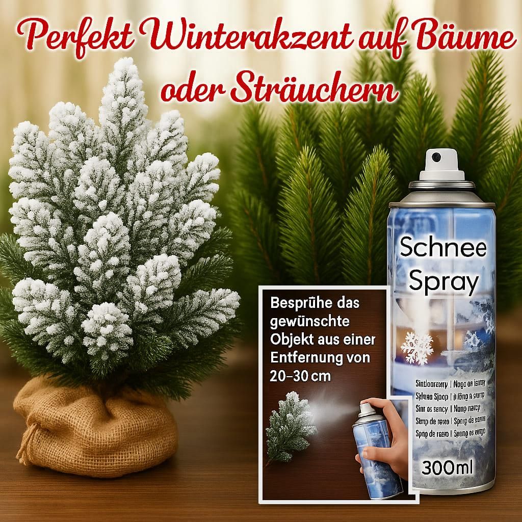 Schneespray 3x300 Ml - Dekoschnee Für Weihnachtsdeko, Frostiger Look Ohne Chaos