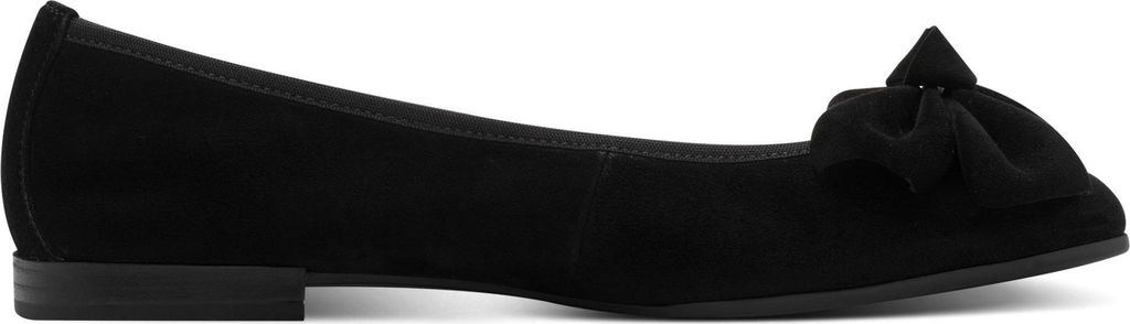 Tamaris Damen Ballerina klassisch Leder mit großer Schleife 1-22141-44, Größe:37 EU, Farbe:Schwarz
