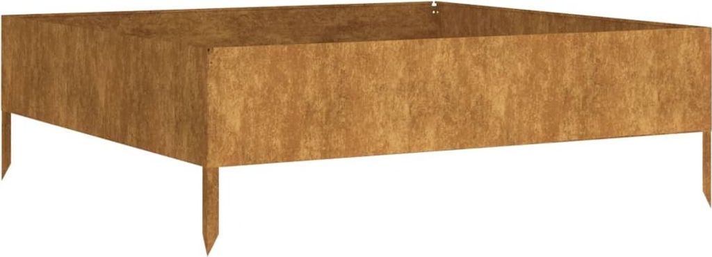 vidaXL Letto rialzato 100x100x33,5 cm in acciaio corten Immagine del prodotto 