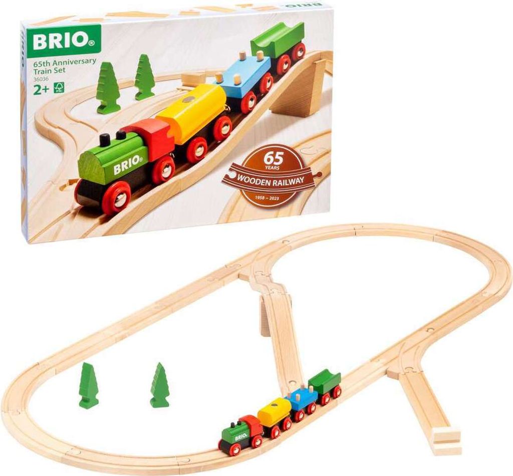 65 Jahre Holzeisenbahn Jubiläums-Zugset BRIO 63603600 Produktbild 