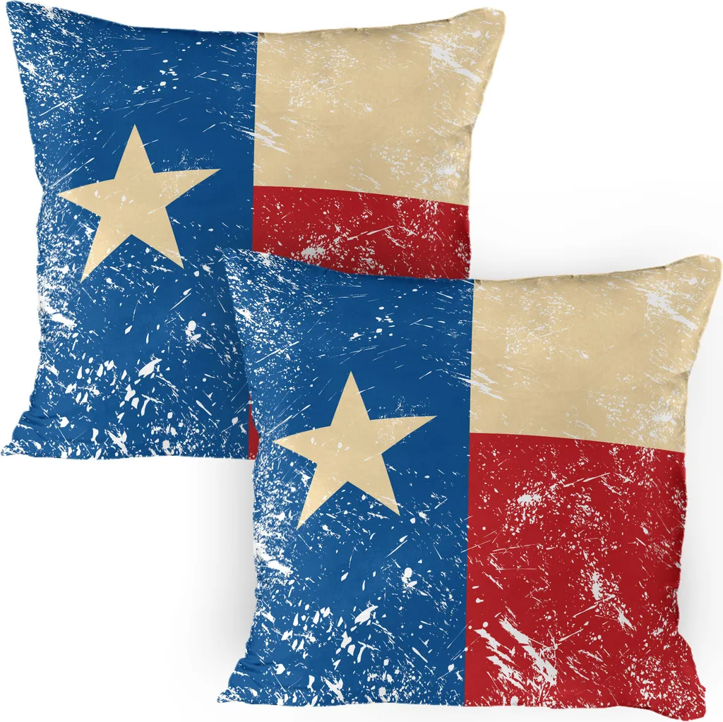 Set 2 Federe Decorative 80x80 ABAKUHAUS Texas Star - Stile Retro