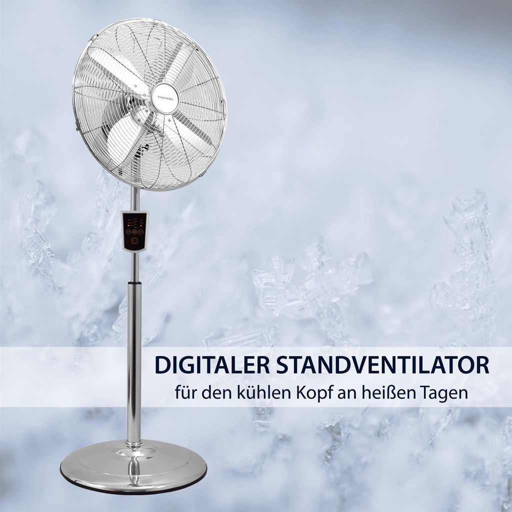 Syntrox Germany Edelstahl Standventilator 60W 3 Stufen mit Produktbild 