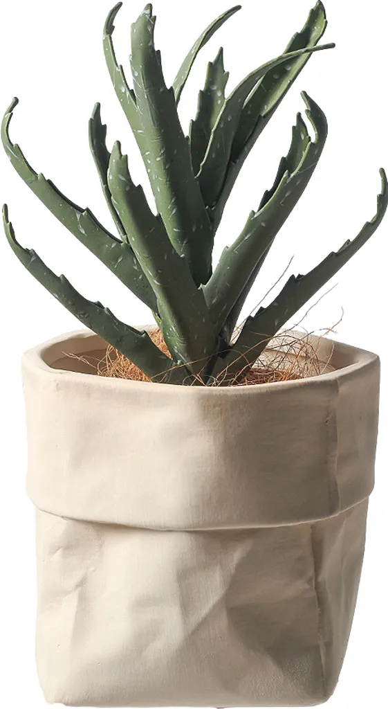 Pot en céramique anti-pourriture des racines forme sac kraft 16cm
