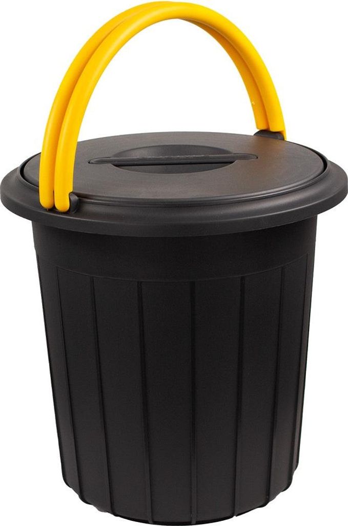 Eco Solution - Afvalemmer mit Deksel 25L - Gelb