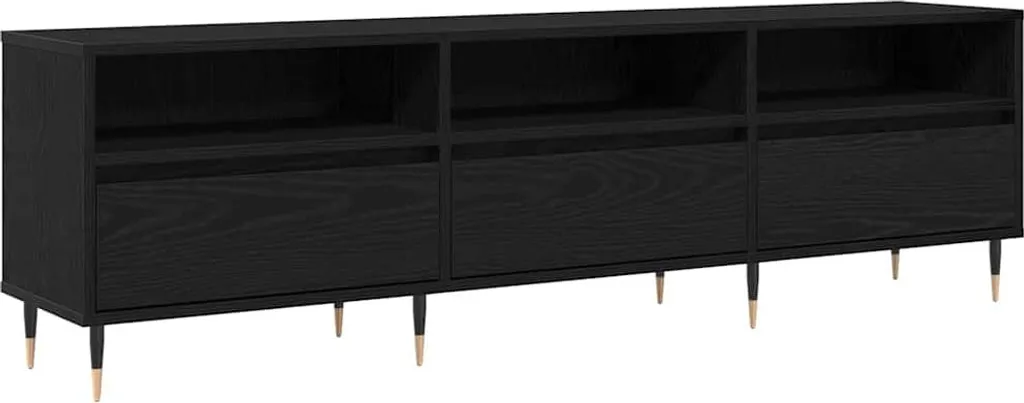 Mobile TV vidaXL Rovere Nero 150cm | Porta TV Moderno in Legno