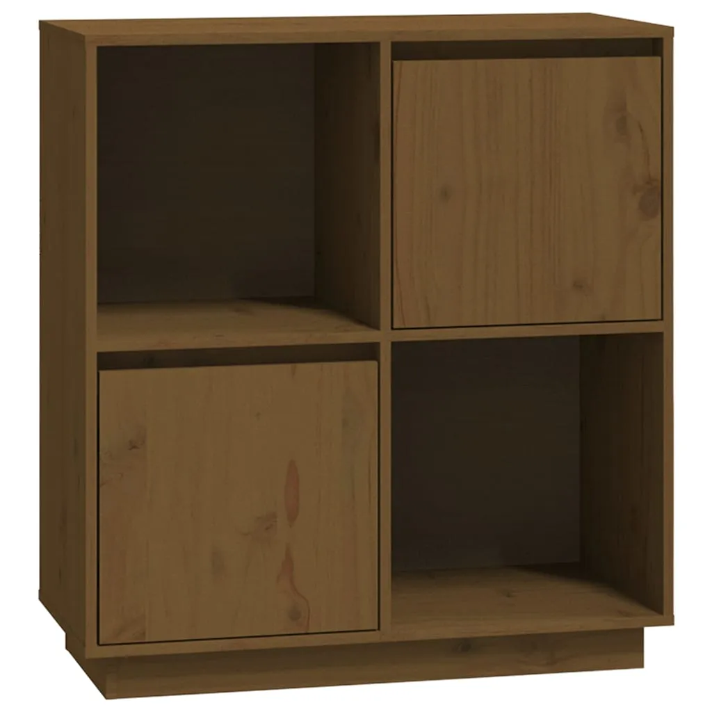 vidaXL Credenza marrone miele 74x35x80 cm in legno di pino massiccio - Credenze - 13