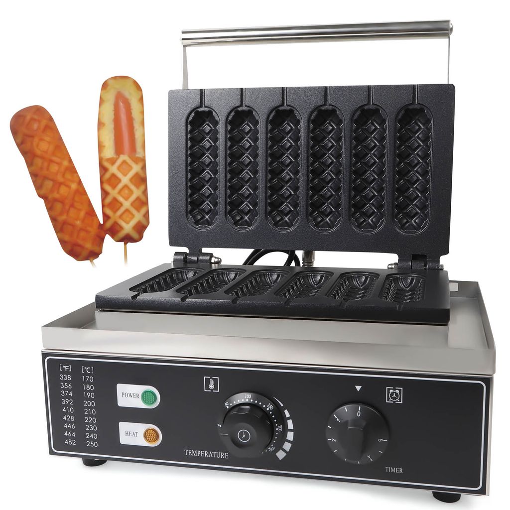 Waffeleisen Antihaftbeschichtung Hotdog maschine 1500W Waffelautomat Waffel Maker 220V Waffelgerät 180° Drehbar