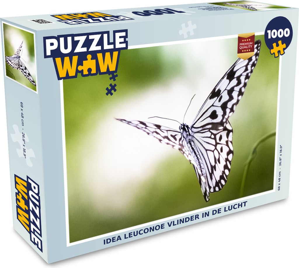 MuchoWow Puzzle 1000 Teile Idea leuconoe Schmetterling in den Himmel - Erwachsene - Rätsel