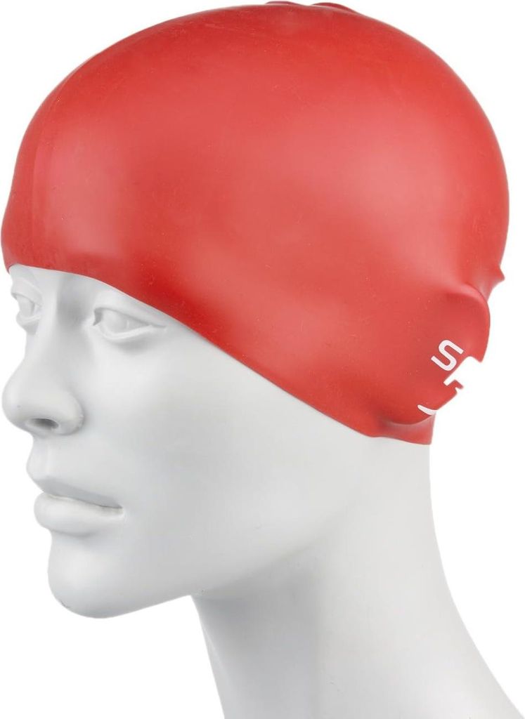 Schwimmkappe für Erwachsene Silikon Speedo orange und rot
