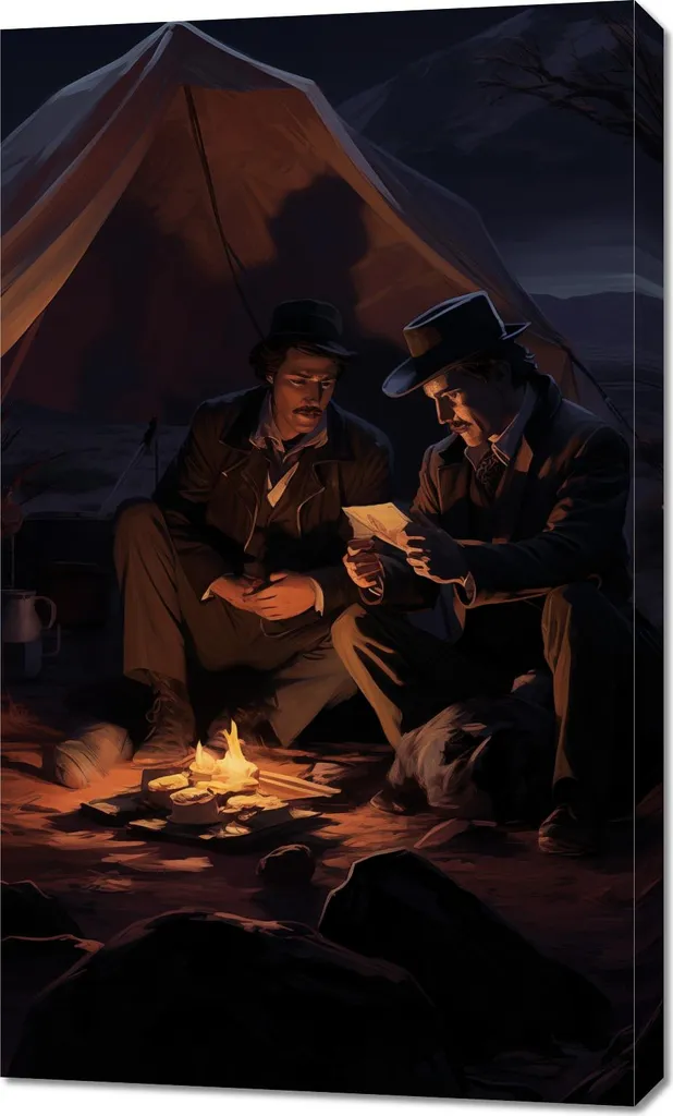 Tableau mural Far West la nuit - Décoration grand format 60x100 cm