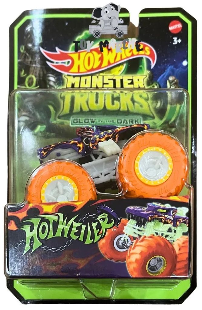 La jeep MATTEL Hot Wheels Monster Trucks brille la nuit Image du produit 