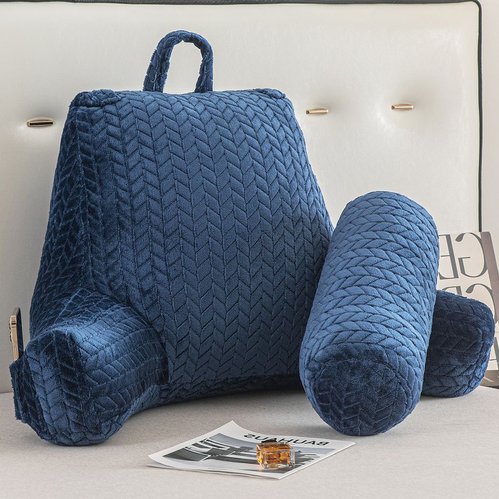Oreiller de lecture de lit, coussin de lecture confortable, coussin de dossier amovible, coussin