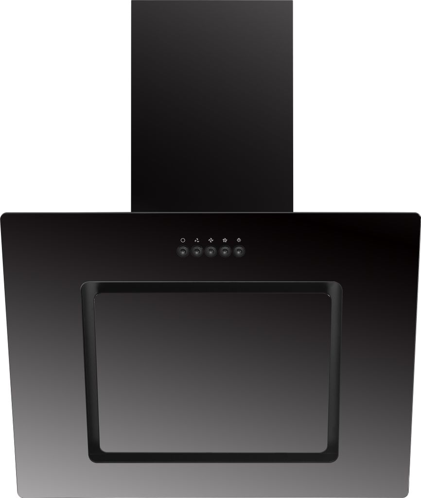 Dunstabzugshaube Schräghaube Kopffrei 60 cm Schwarz Produktbild 1