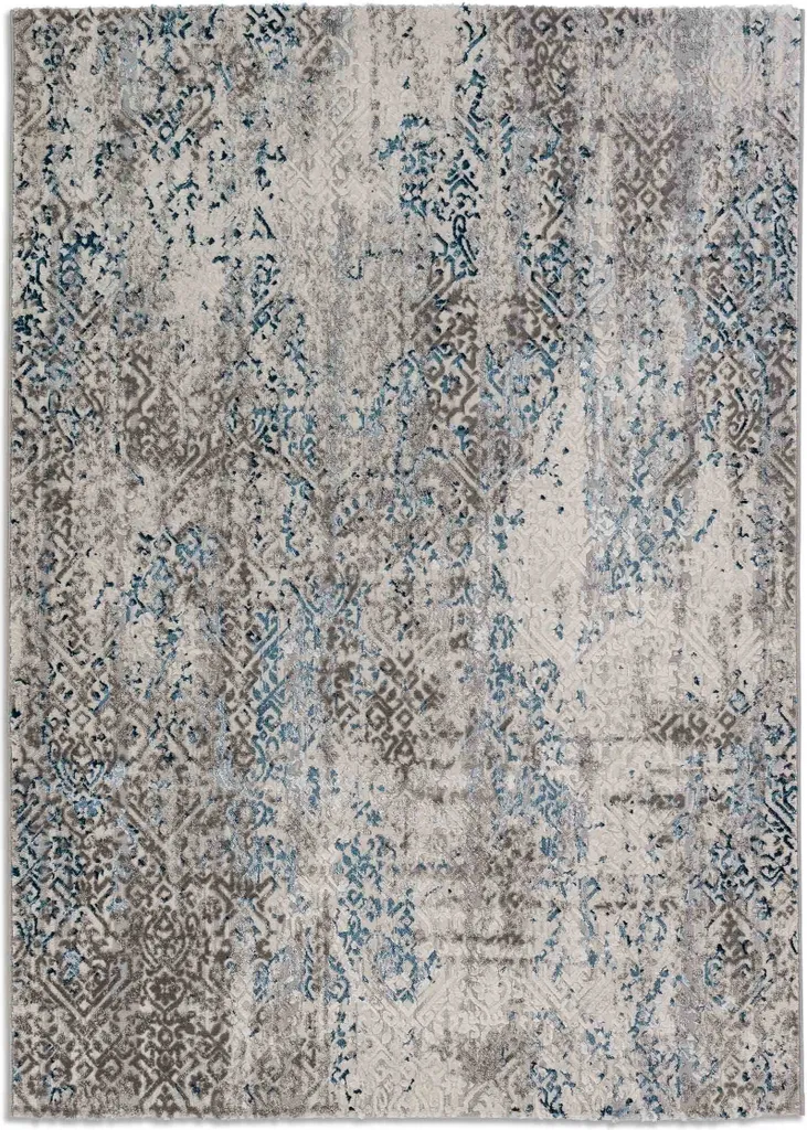 Astra ANTEA Tapis de salon bleu clair poils courts 80 x 150 cm