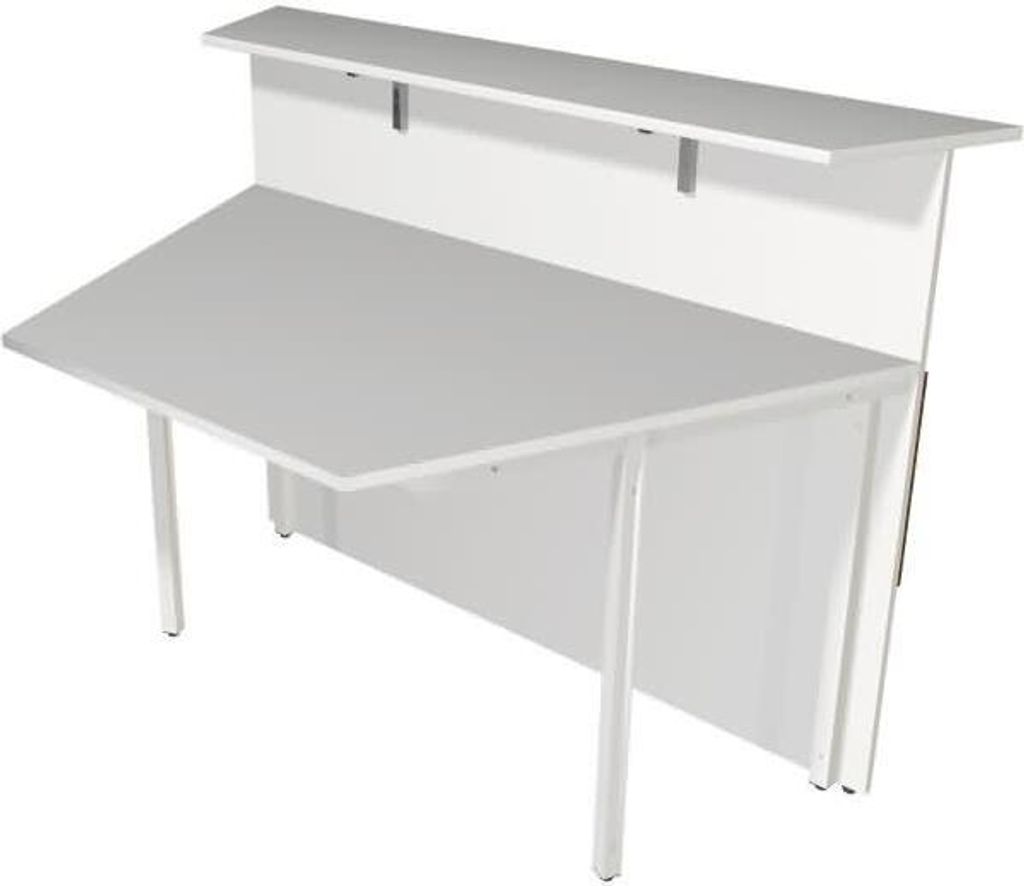 Anbau-Theke Atantis 3 Theke 2-seitig schräg 145x92x108cm weiß/grafit