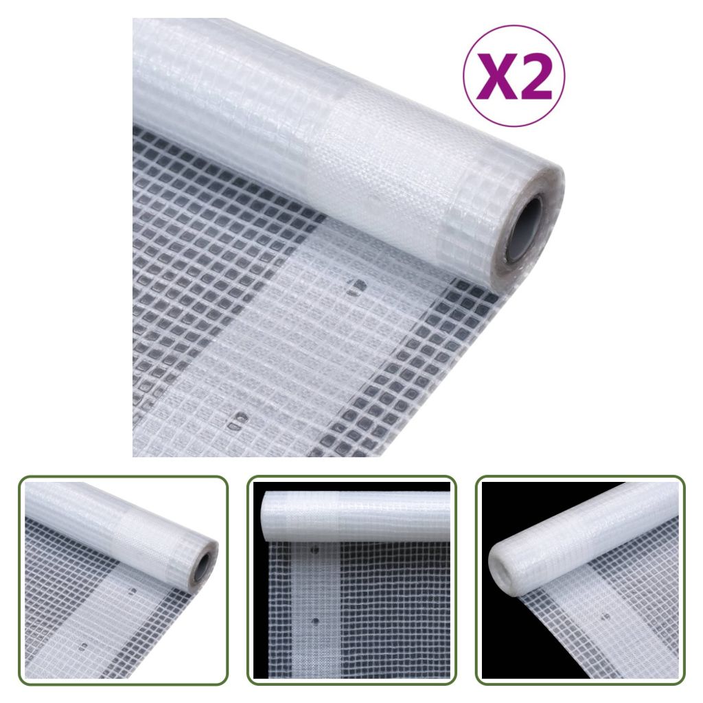 The Living Store Gitter-Abdeckplanen 2 Stk. 260 g/m² 3x3 m Produktbild 