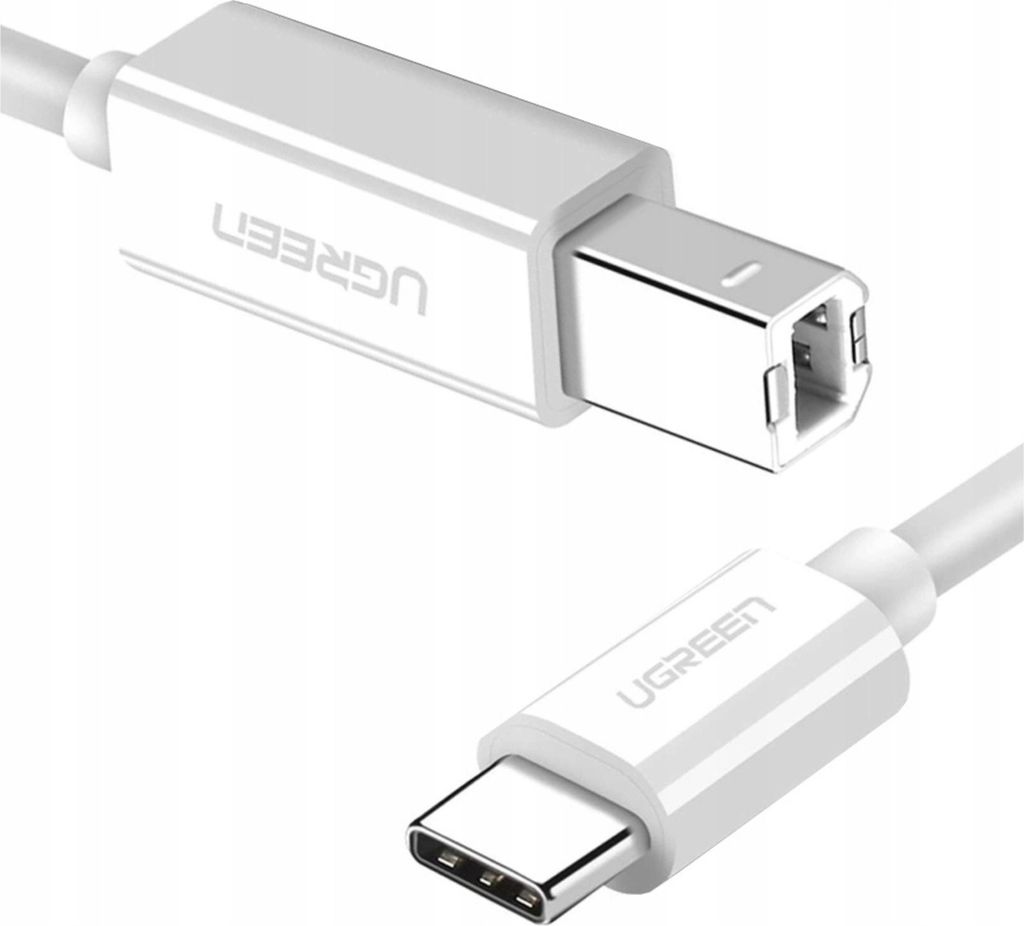 USB-C Printer Cable Ugreen US241, 1.5m, White Immagine del prodotto 