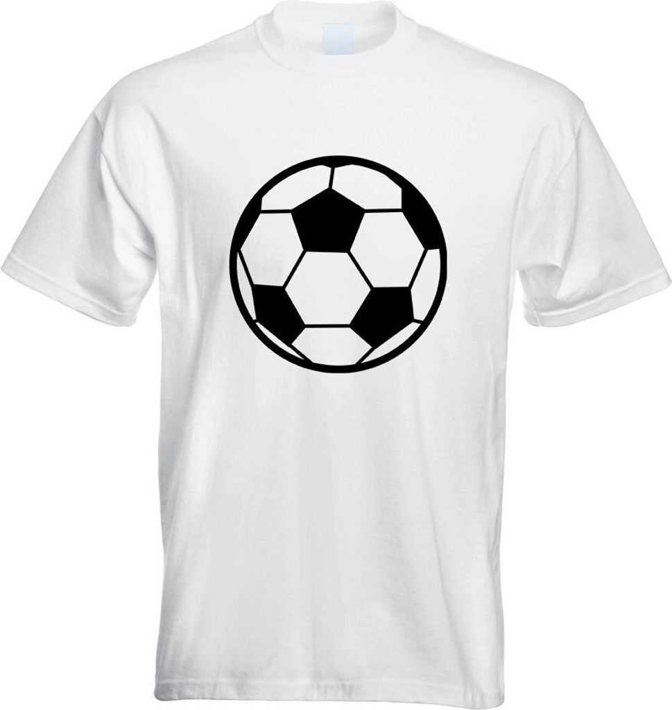 Kiwistar - T-Shirt - Weiss - Fußball Motiv Bedruckt Funshirt Design Print - mit Motiv Bedruckt - Funshirt Design - Sport - Freizeit - Herren - M