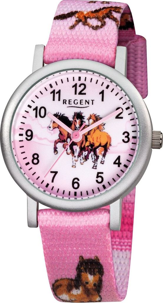 Regent F 729 Kinder-Armbanduhr Pferd