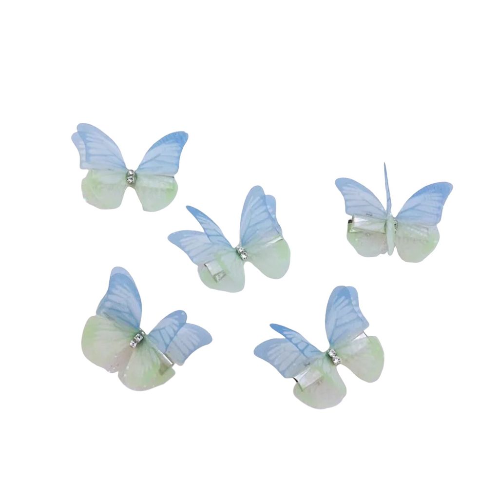5 Stück Haarnadeln mit Schmetterlingsdekor für Mädchen, doppelseitige Haarspangen mit 3D-Schmetterlingsdesign, Anti-Rutsch-Design, Haarnadeln, H...