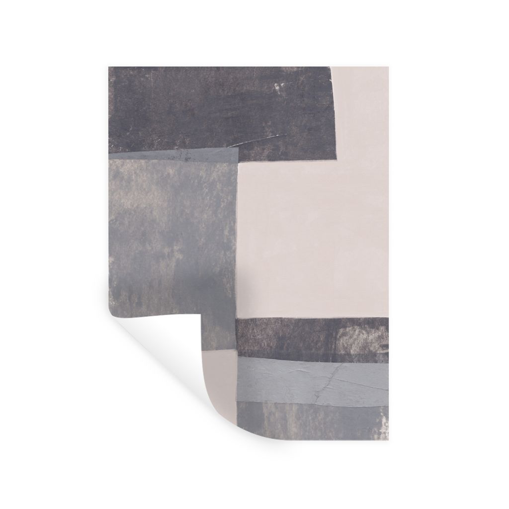 MuchoWow Wandtattoo Wandsticker Wandaufkleber Geometrie - Formen - Grau - Würfel 30x40 cm Selbstklebend und Repositionierbar - Sticker - Dekorfolie