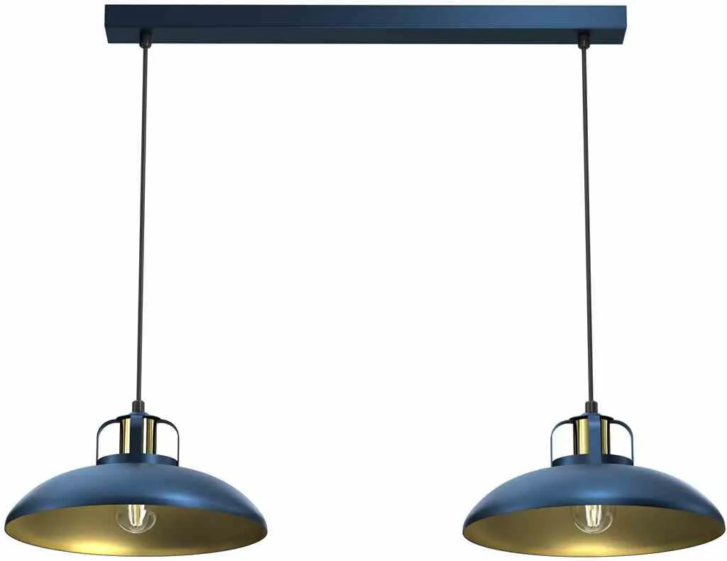 Lustre Design Bleu et Or FELIX MLP7715 - Éclairage de Luxe au Plafond